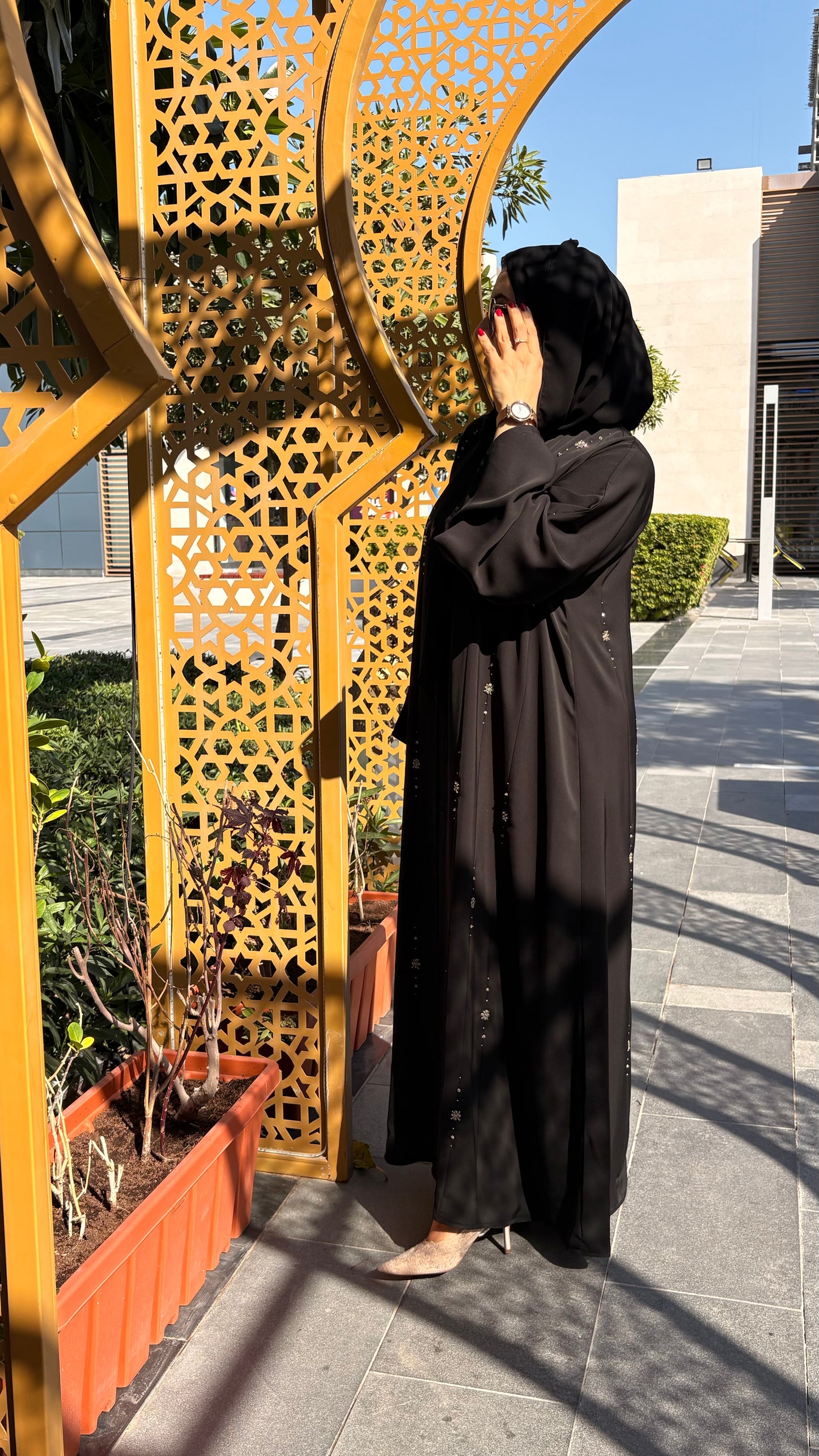 Premium Nada Abaya with Pearl Work - Elegant Modest Wear