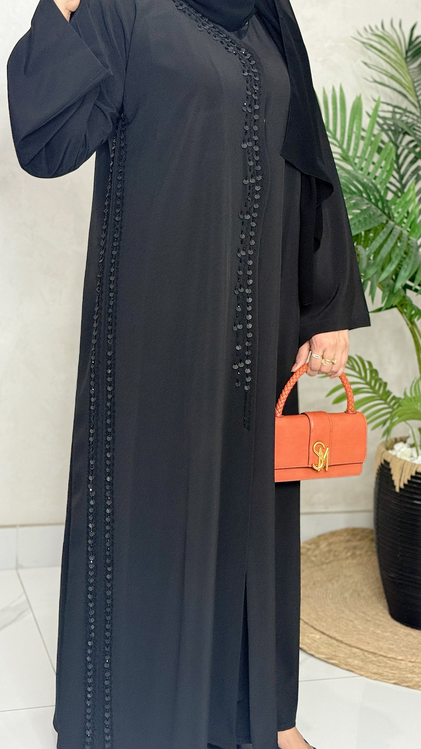 Emaan Luxe Abaya - Premium Straight-Cut Modest Wear | Kiswa