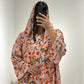 C 1371 Pink Citrus Printed Abaya