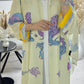 C 1295 Cream Reef Printed Abaya