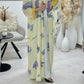 C 1295 Cream Reef Printed Abaya