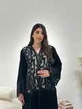 C 1310 Black Lace Abaya