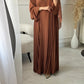 C 1517-01 Bronze Premium Nada Pleated Abaya