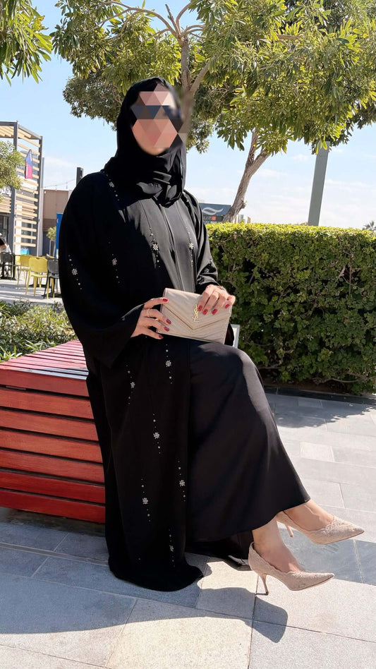 Premium Nada Abaya with Pearl Work - Elegant Modest Wear